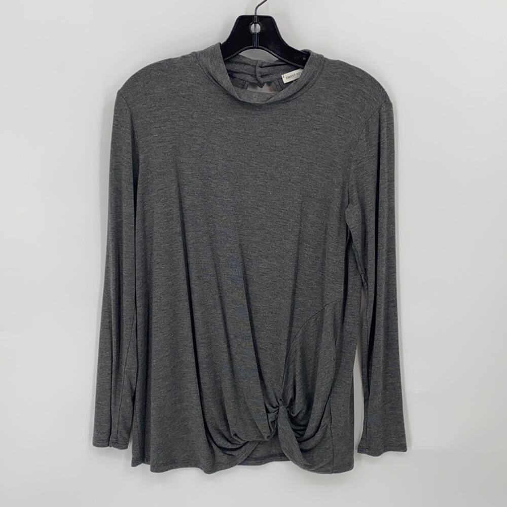 Sweet Journey Women's Casual Gray Long Sleeve Top Size Small